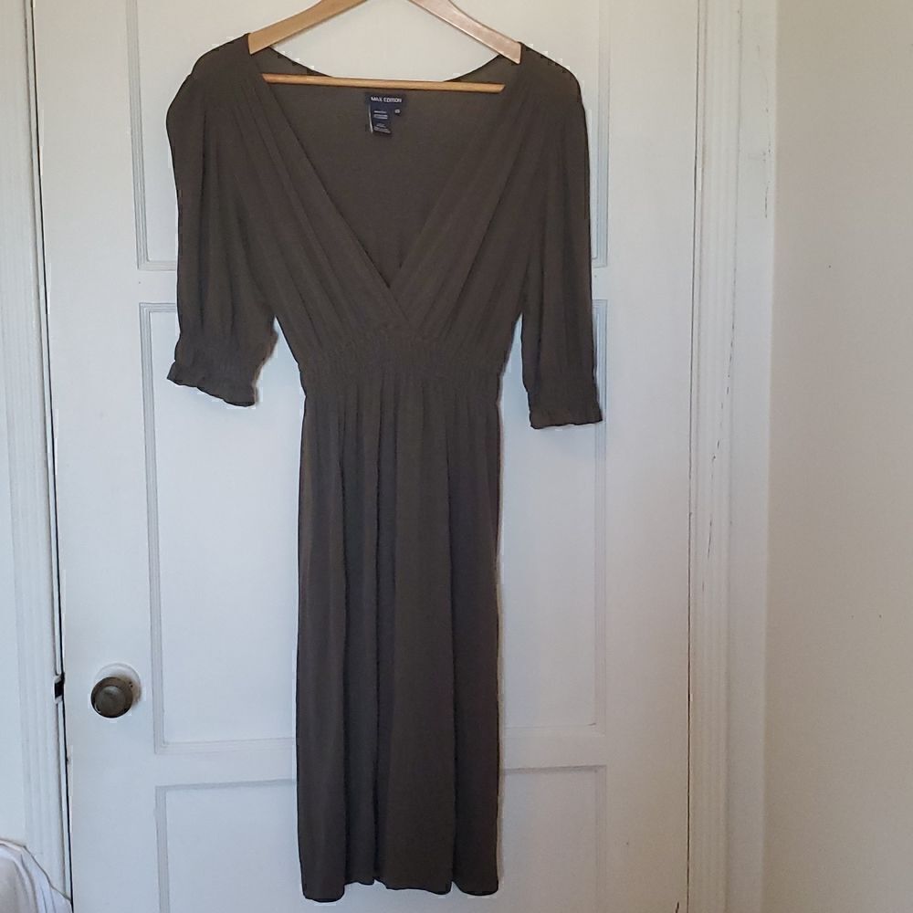 Max Edition Surplice Midi Dress Camo Green Size XS